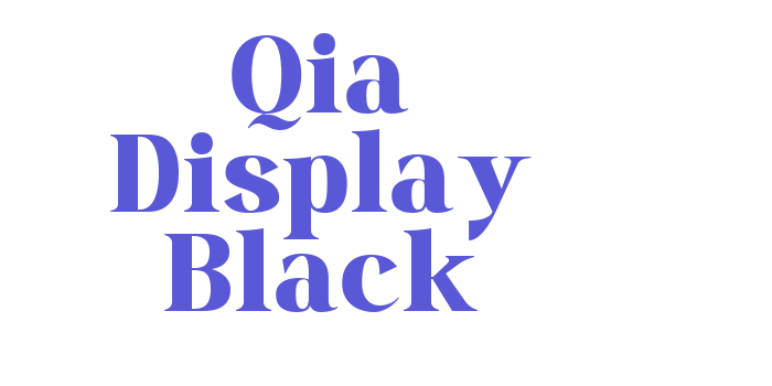 Qia Display Black Font