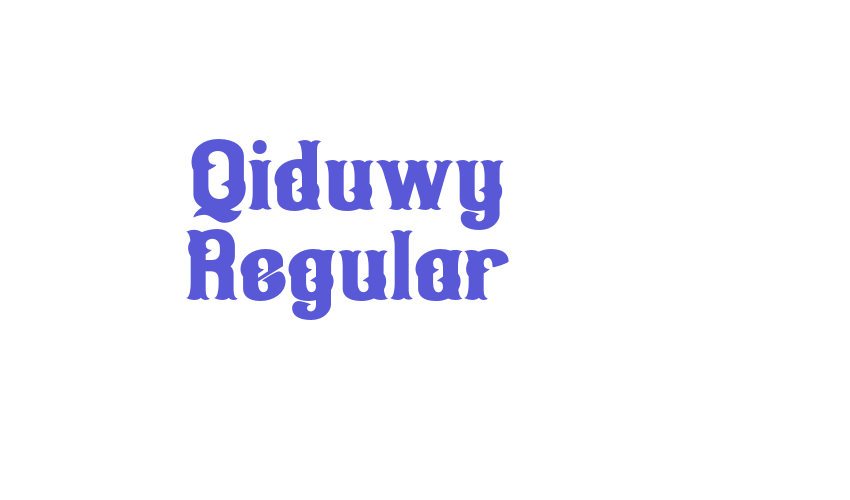 Qiduwy Regular Font Download