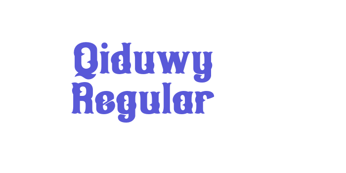 Qiduwy Regular Font Download