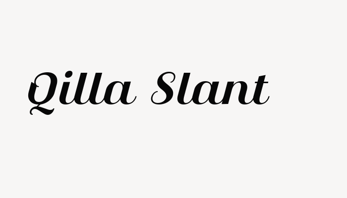 Qilla Slant font download