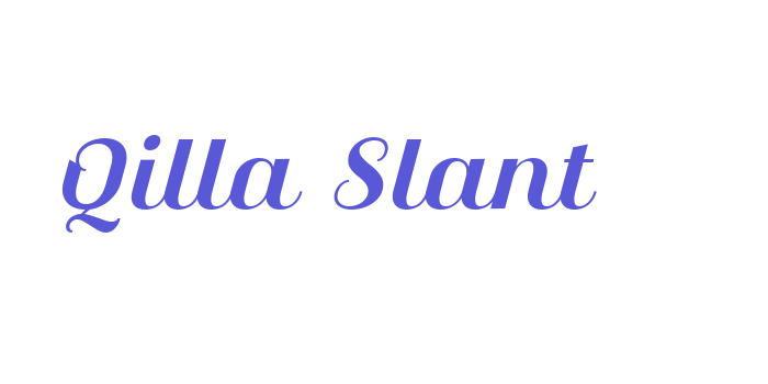 Qilla Slant Font Download