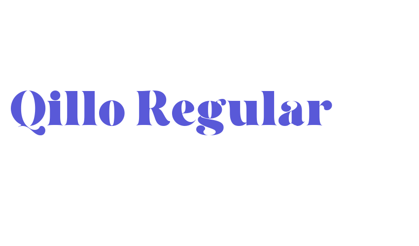 Qillo Regular Font