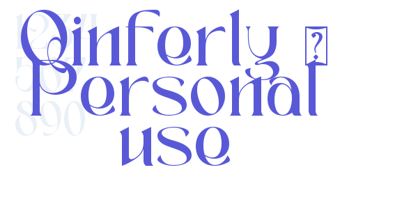 Qinferly – Personal use font free