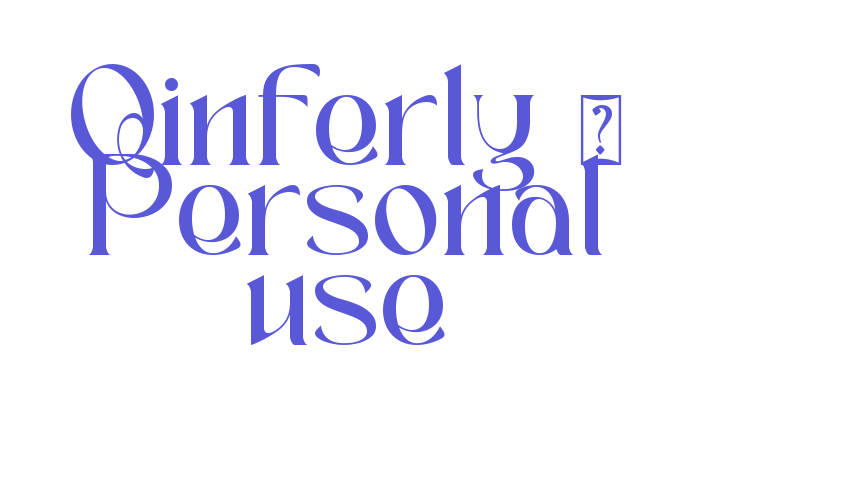 Qinferly – Personal use Font