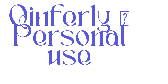 Qinferly – Personal use Font Download