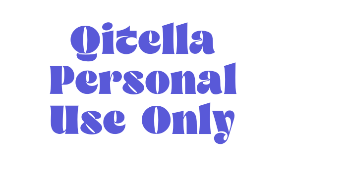 Qitella Personal Use Only Font Download