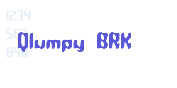 Qlumpy BRK font