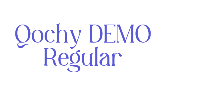 Qochy DEMO Regular Font Download