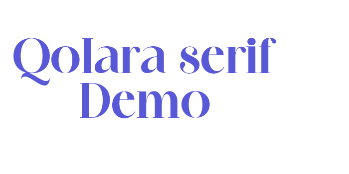 Qolara serif Demo Font