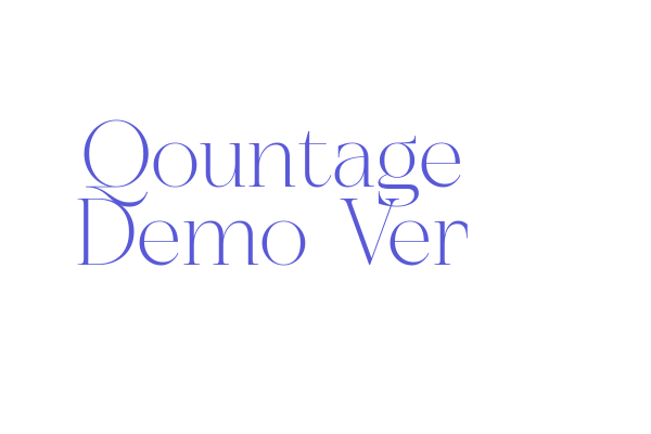 Qountage Demo Ver Font