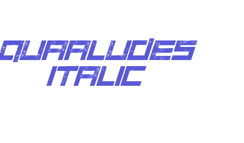 Quaaludes Italic Font Download