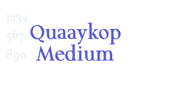 Quaaykop Medium font free