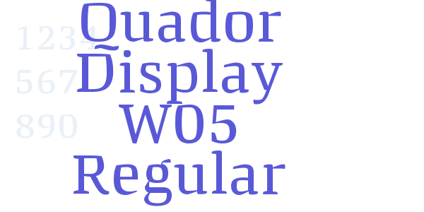 Quador Display W05 Regular font free