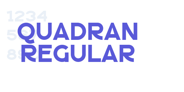 Quadran Regular font free