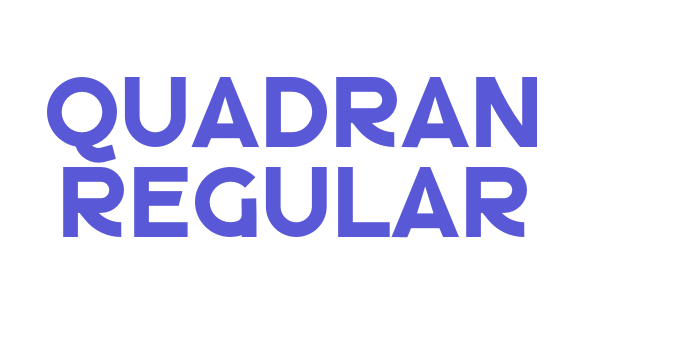 Quadran Regular Font