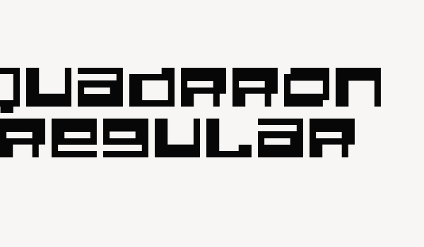 Quadrron Regular Font