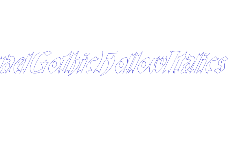 QuaelGothicHollowItalics Font Download