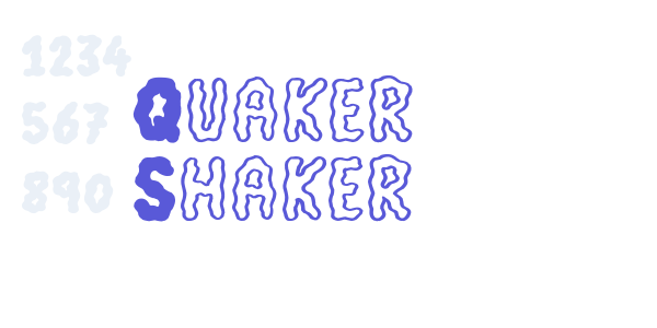 Quaker Shaker font free