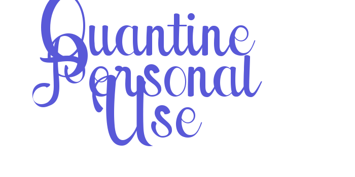 Quantine Personal Use Font Download