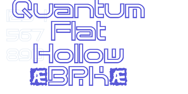 Quantum Flat Hollow (BRK) font free