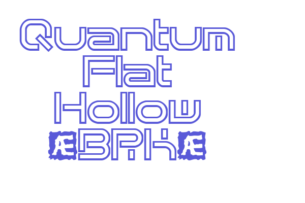 Quantum Flat Hollow (BRK) Font