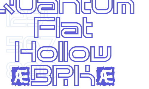 Quantum Flat Hollow (BRK) Font Download