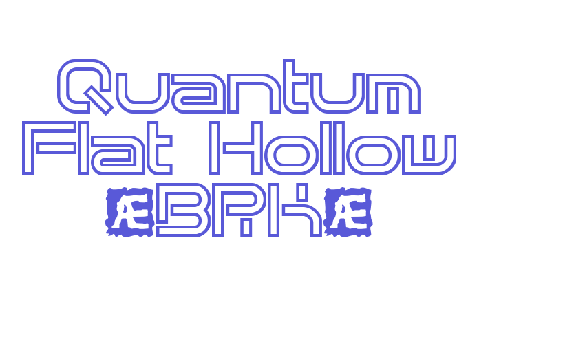 Quantum Flat Hollow (BRK) Font