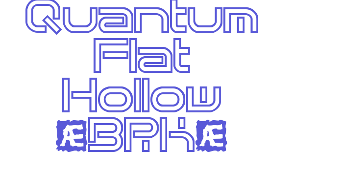 Quantum Flat Hollow (BRK) Font Download