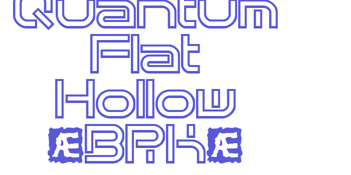 Quantum Flat Hollow (BRK) Font