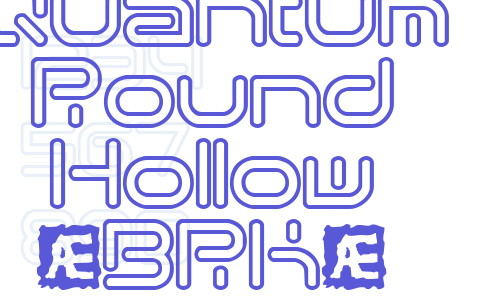 Quantum Round Hollow (BRK) Font Download