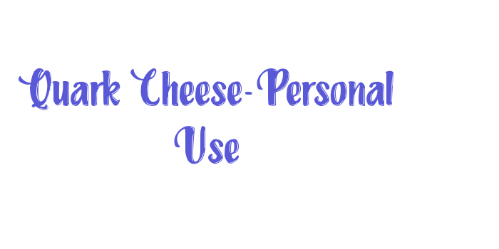 Quark Cheese-Personal Use Font Download