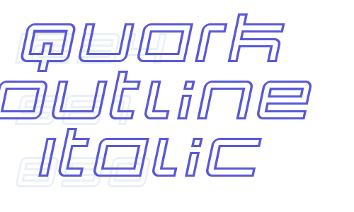 Quark Outline Italic Font Download