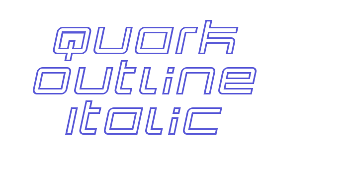 Quark Outline Italic Font Download