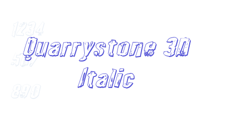 Quarrystone 3D Italic-font-download