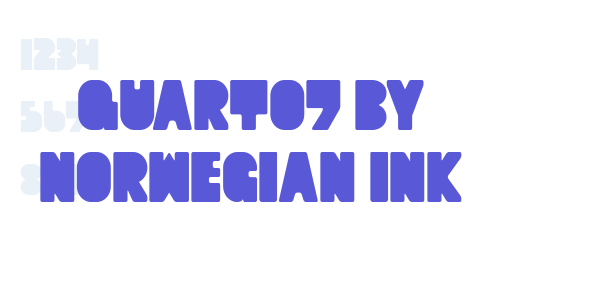 Quart07 by Norwegian Ink font free