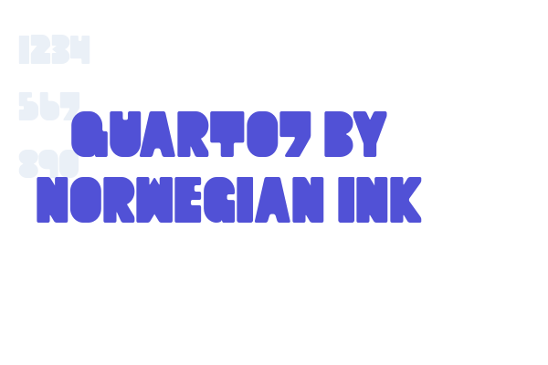 Quart07 by Norwegian Ink Font Download