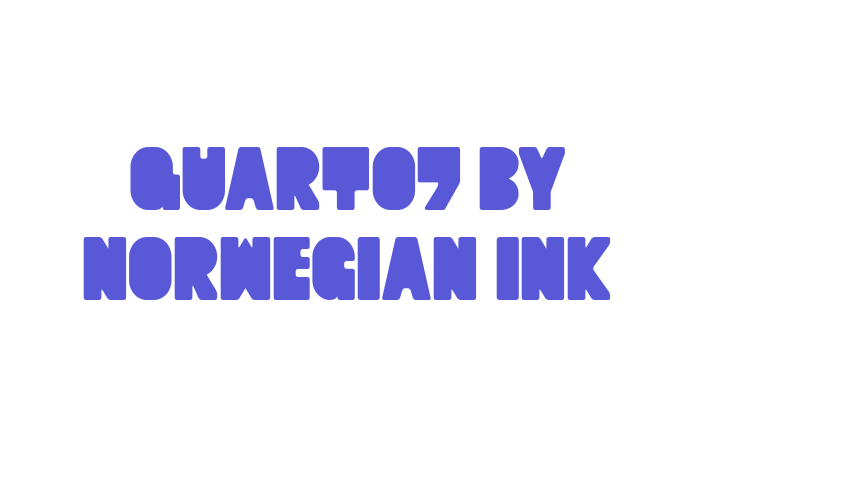 Quart07 by Norwegian Ink Font