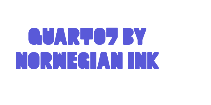 Quart07 by Norwegian Ink Font Download