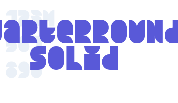 Quarterround Solid Font