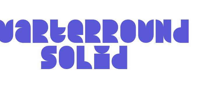 Quarterround Solid Font