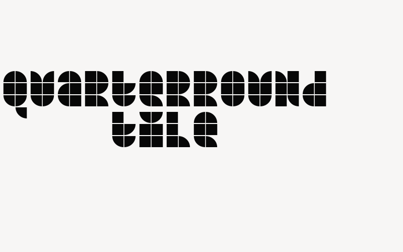 Quarterround Tile Font