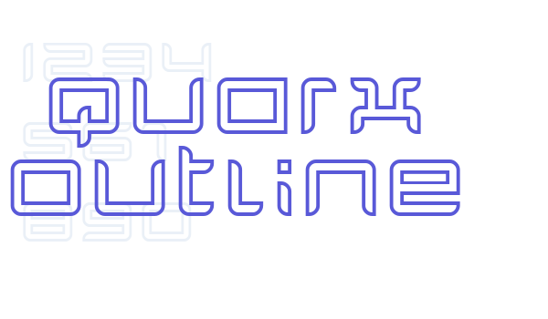 Quarx Outline Font