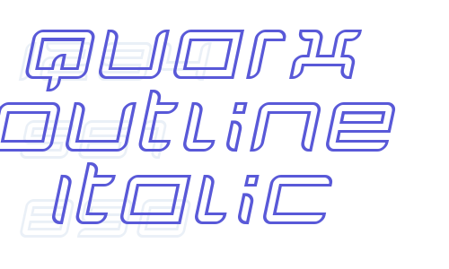 Quarx Outline Italic Font Download