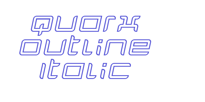 Quarx Outline Italic Font Download