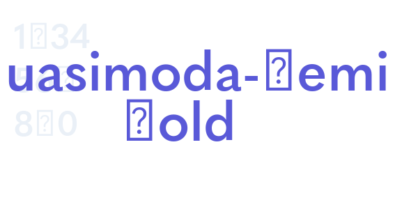 Quasimoda-Semi Bold font free