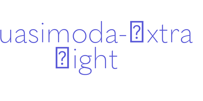 Quasimoda-Extra Light Font