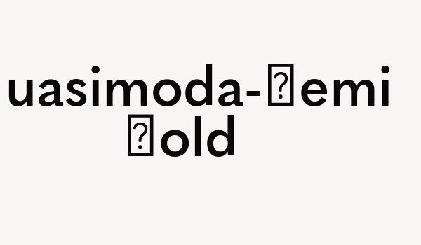 Quasimoda-Semi Bold Font