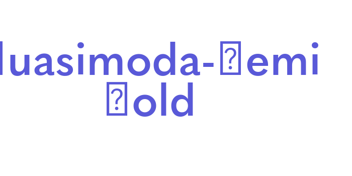 Quasimoda-Semi Bold Font Download