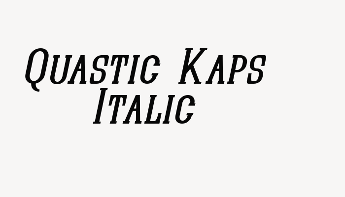 Quastic Kaps Italic font download