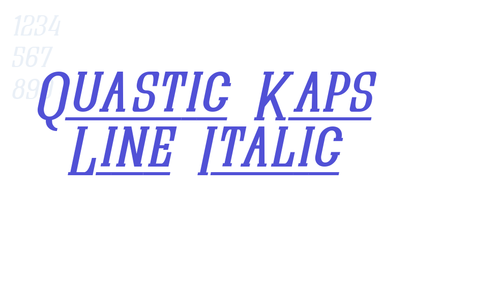 Quastic Kaps Line Italic-font-download